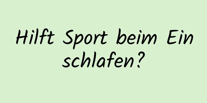 Hilft Sport beim Einschlafen?