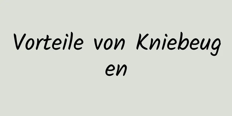 Vorteile von Kniebeugen