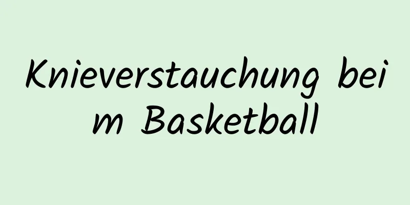 Knieverstauchung beim Basketball