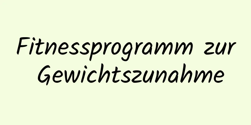 Fitnessprogramm zur Gewichtszunahme