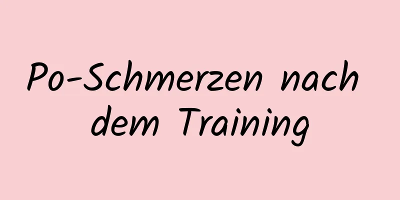 Po-Schmerzen nach dem Training