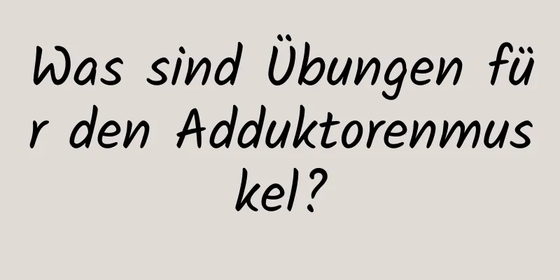 Was sind Übungen für den Adduktorenmuskel?