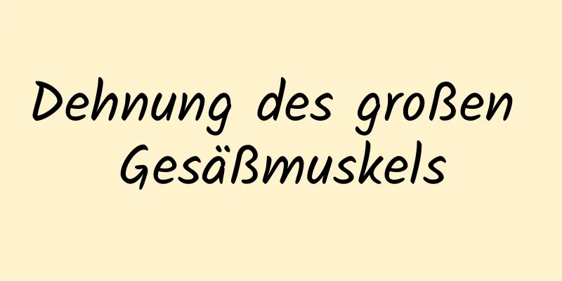 Dehnung des großen Gesäßmuskels