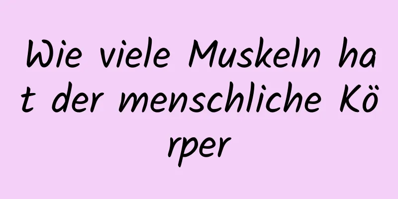 Wie viele Muskeln hat der menschliche Körper