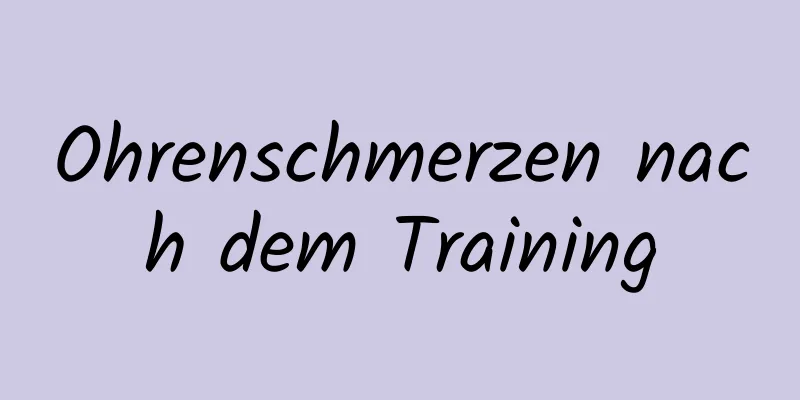 Ohrenschmerzen nach dem Training