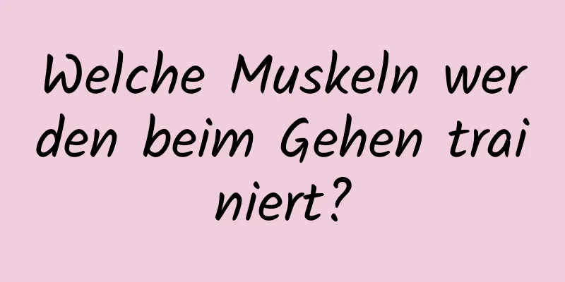 Welche Muskeln werden beim Gehen trainiert?