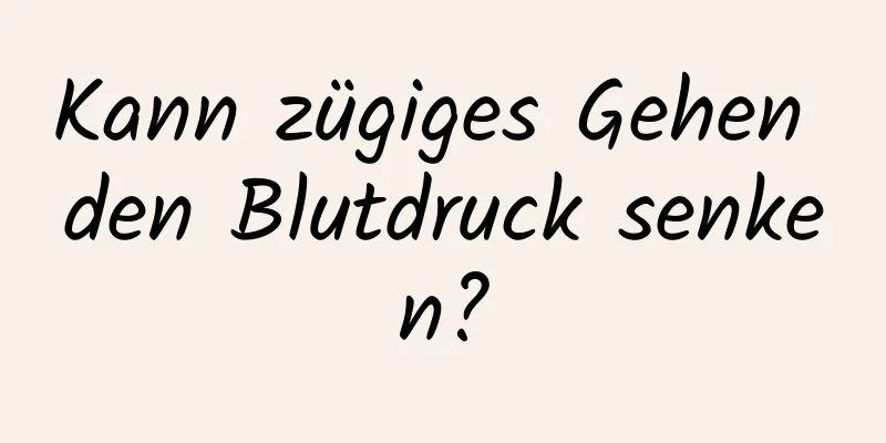 Kann zügiges Gehen den Blutdruck senken?