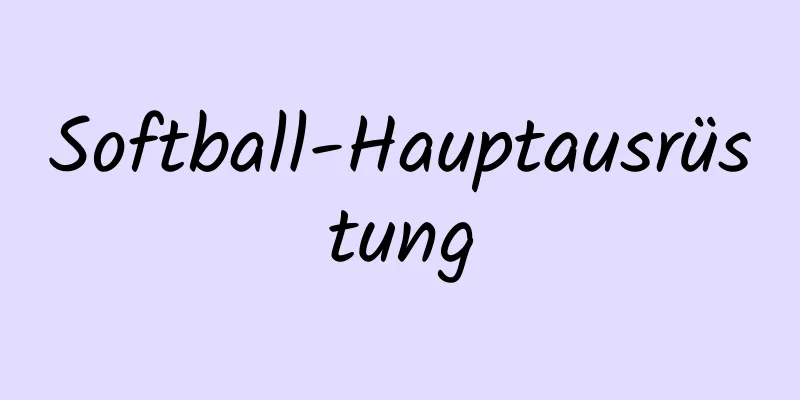 Softball-Hauptausrüstung