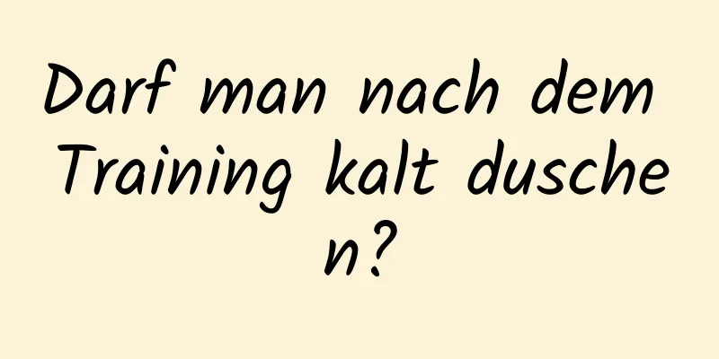 Darf man nach dem Training kalt duschen?