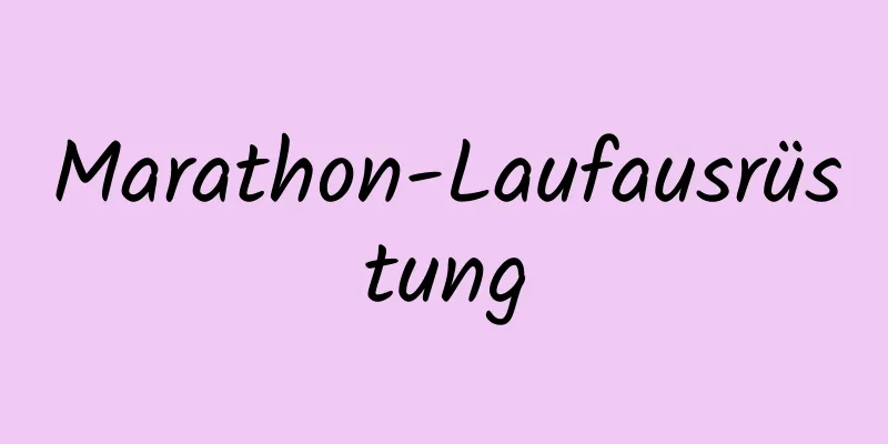 Marathon-Laufausrüstung