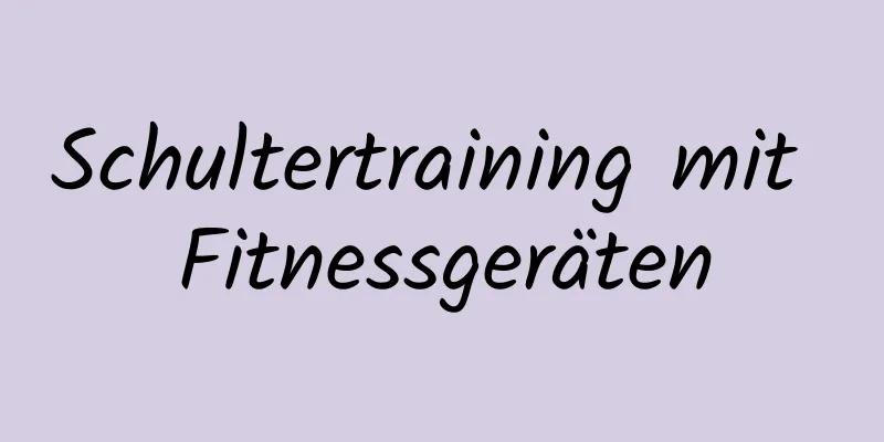 Schultertraining mit Fitnessgeräten