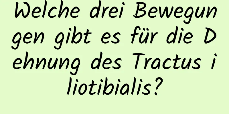 Welche drei Bewegungen gibt es für die Dehnung des Tractus iliotibialis?