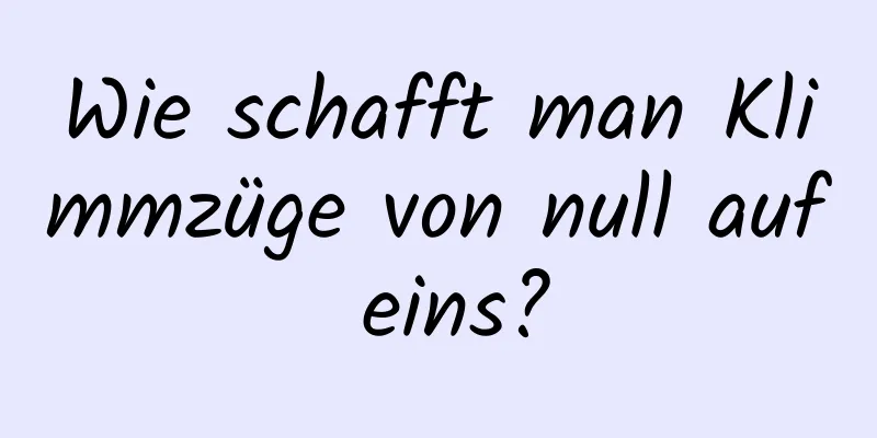 Wie schafft man Klimmzüge von null auf eins?