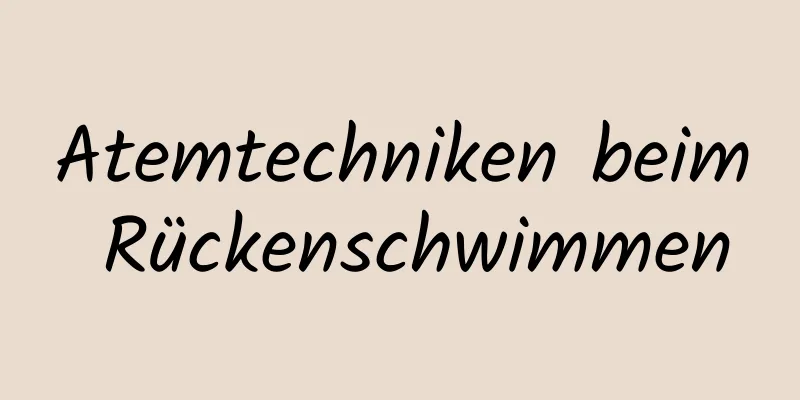 Atemtechniken beim Rückenschwimmen