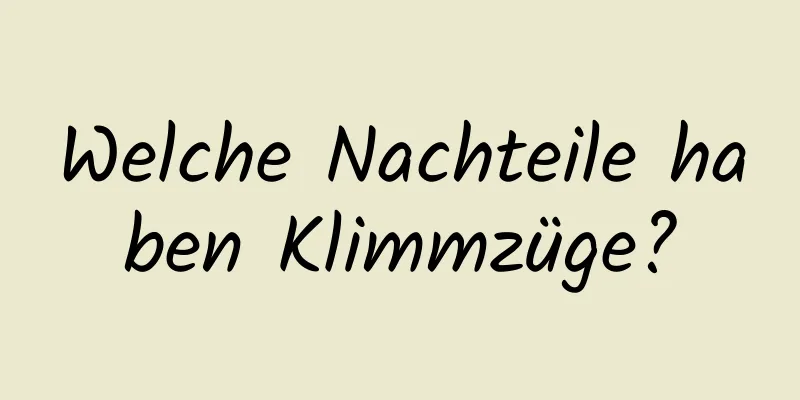 Welche Nachteile haben Klimmzüge?