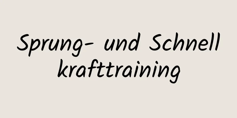 Sprung- und Schnellkrafttraining