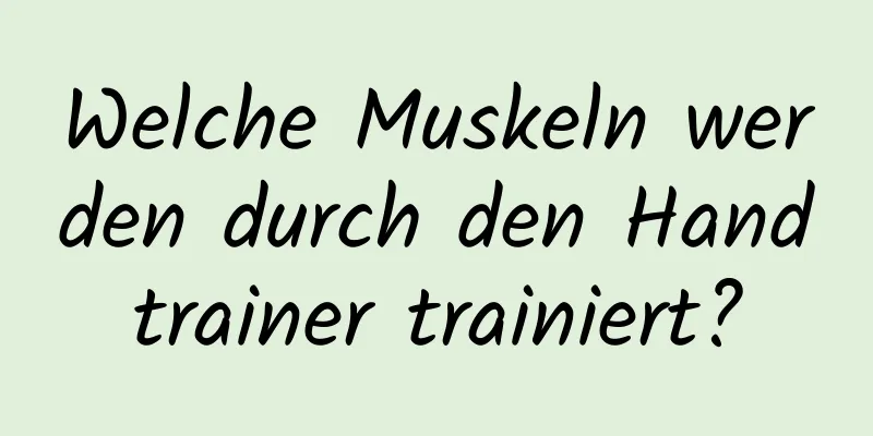 Welche Muskeln werden durch den Handtrainer trainiert?