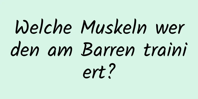 Welche Muskeln werden am Barren trainiert?