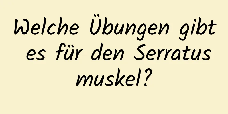 Welche Übungen gibt es für den Serratusmuskel?