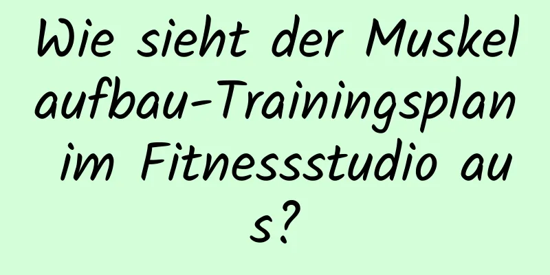 Wie sieht der Muskelaufbau-Trainingsplan im Fitnessstudio aus?