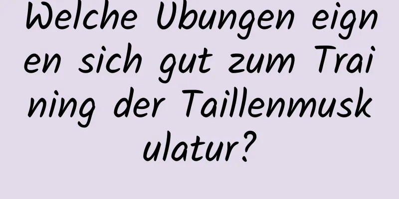 Welche Übungen eignen sich gut zum Training der Taillenmuskulatur?