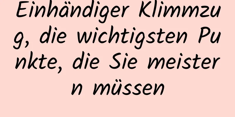 Einhändiger Klimmzug, die wichtigsten Punkte, die Sie meistern müssen