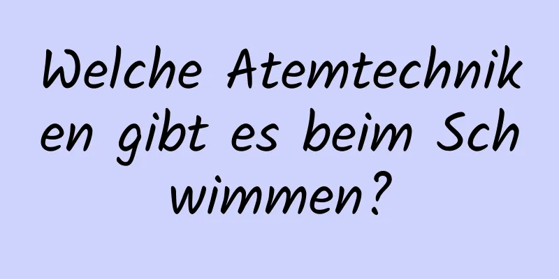 Welche Atemtechniken gibt es beim Schwimmen?