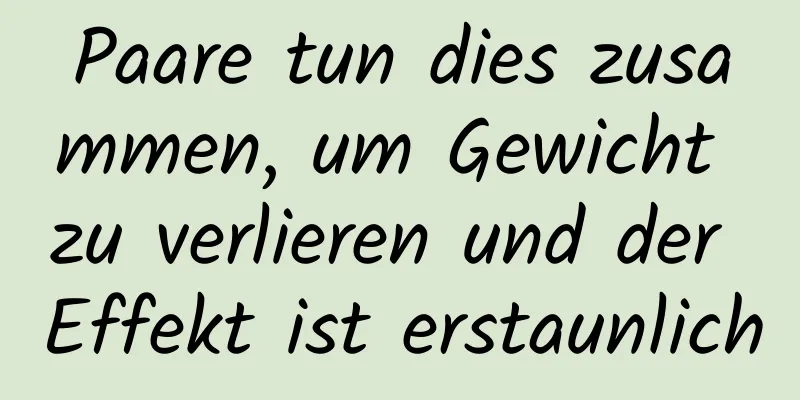 Paare tun dies zusammen, um Gewicht zu verlieren und der Effekt ist erstaunlich