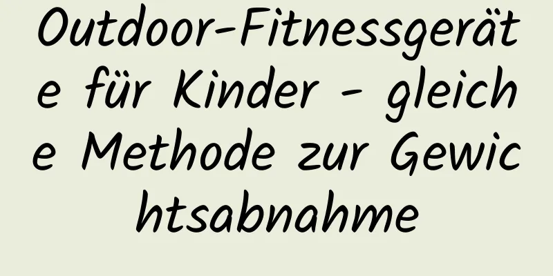 Outdoor-Fitnessgeräte für Kinder - gleiche Methode zur Gewichtsabnahme