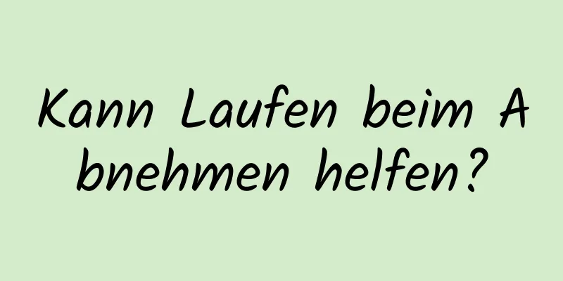 Kann Laufen beim Abnehmen helfen?