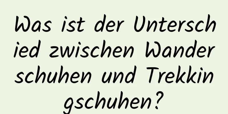 Was ist der Unterschied zwischen Wanderschuhen und Trekkingschuhen?