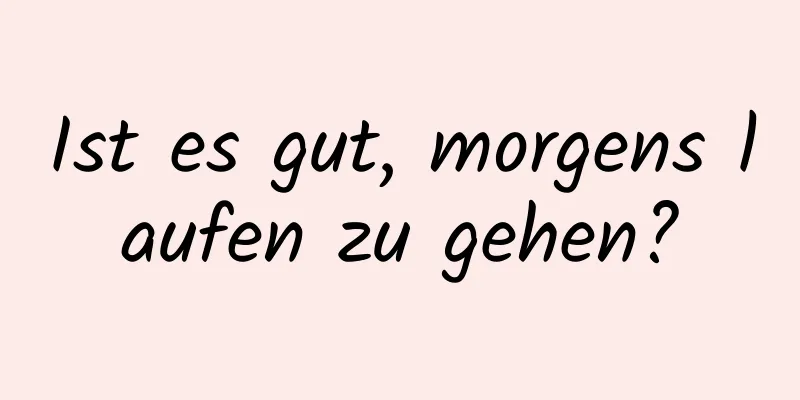 Ist es gut, morgens laufen zu gehen?