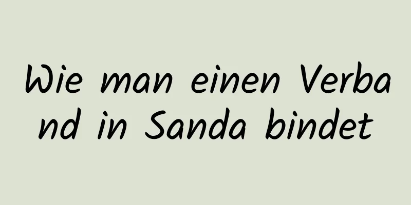 Wie man einen Verband in Sanda bindet