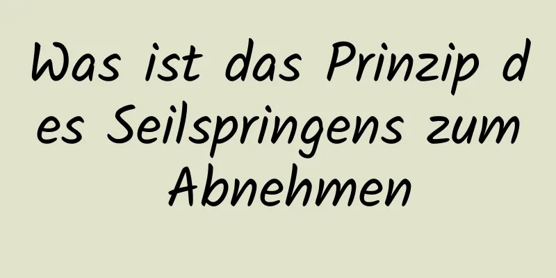 Was ist das Prinzip des Seilspringens zum Abnehmen