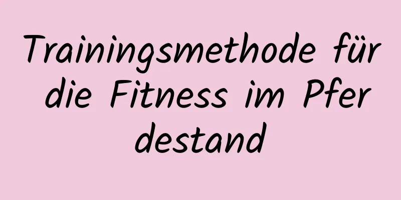 Trainingsmethode für die Fitness im Pferdestand