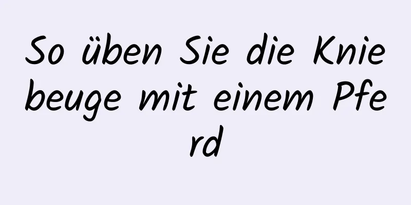 So üben Sie die Kniebeuge mit einem Pferd