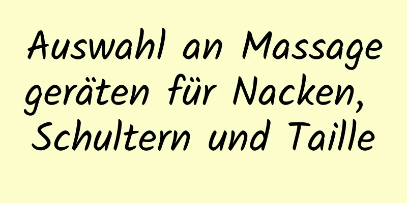 Auswahl an Massagegeräten für Nacken, Schultern und Taille