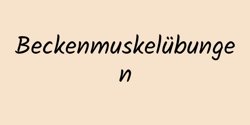 Beckenmuskelübungen