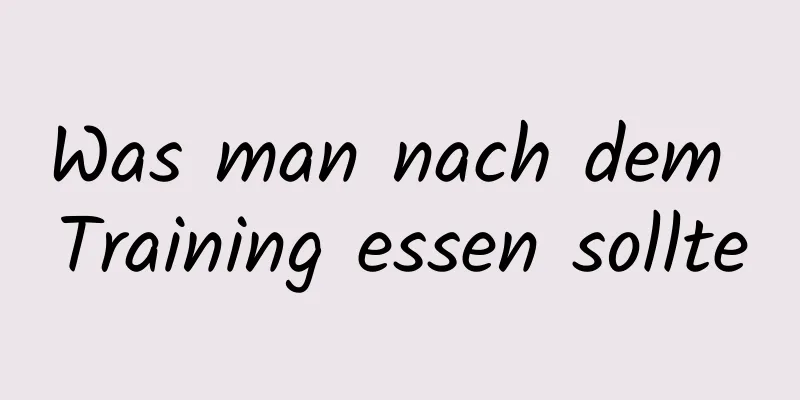 Was man nach dem Training essen sollte