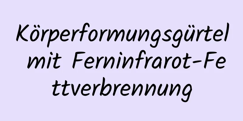 Körperformungsgürtel mit Ferninfrarot-Fettverbrennung