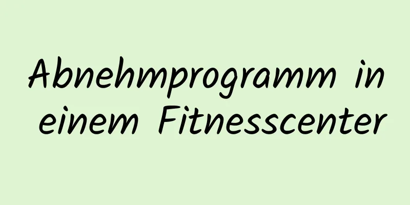 Abnehmprogramm in einem Fitnesscenter