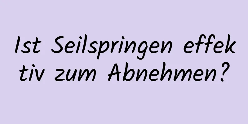 Ist Seilspringen effektiv zum Abnehmen?