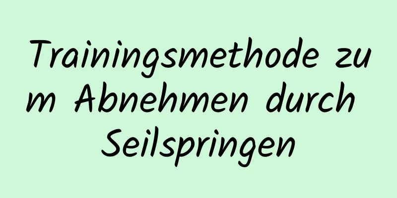 Trainingsmethode zum Abnehmen durch Seilspringen