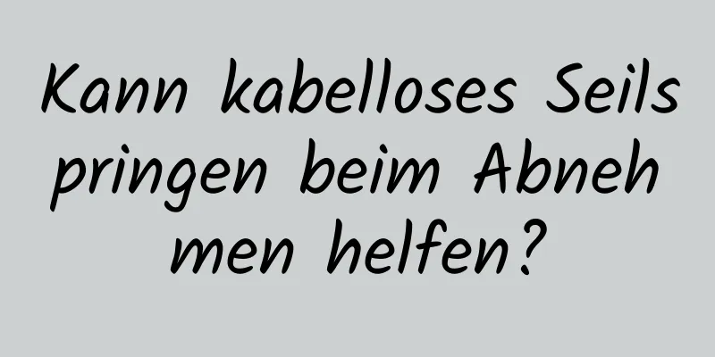 Kann kabelloses Seilspringen beim Abnehmen helfen?