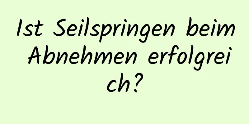 Ist Seilspringen beim Abnehmen erfolgreich?