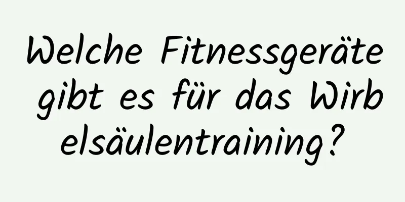 Welche Fitnessgeräte gibt es für das Wirbelsäulentraining?