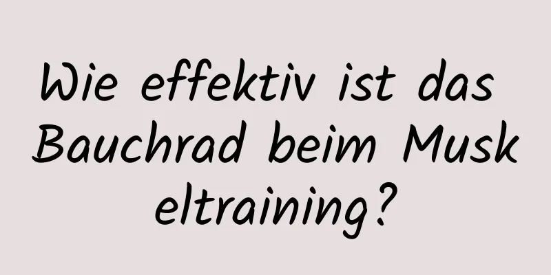 Wie effektiv ist das Bauchrad beim Muskeltraining?