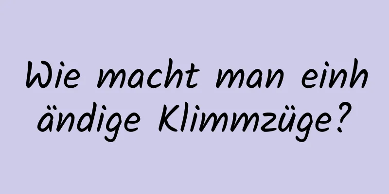 Wie macht man einhändige Klimmzüge?