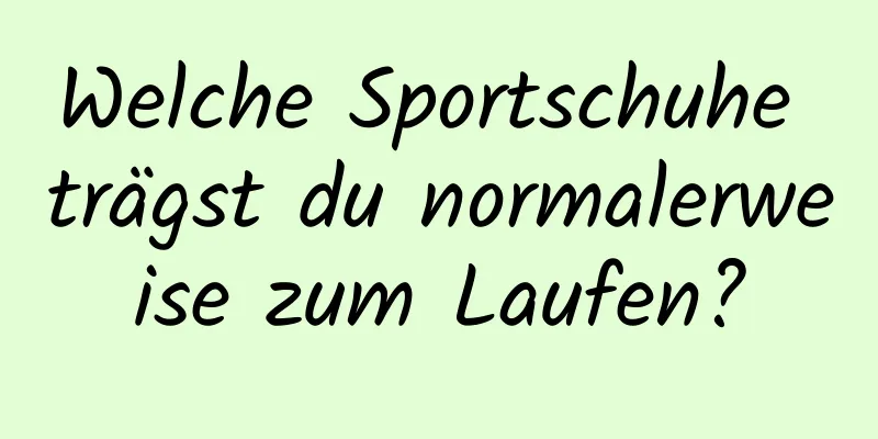 Welche Sportschuhe trägst du normalerweise zum Laufen?