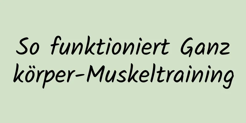 So funktioniert Ganzkörper-Muskeltraining